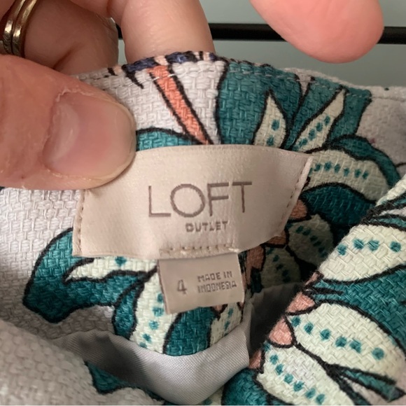 LOFT Outlet Floral Pencil Skirt Size 4 - 1655 - Picture 3 of 8